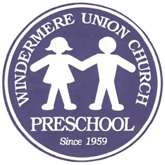 Windermere Union Church Preschool logo, children figures.